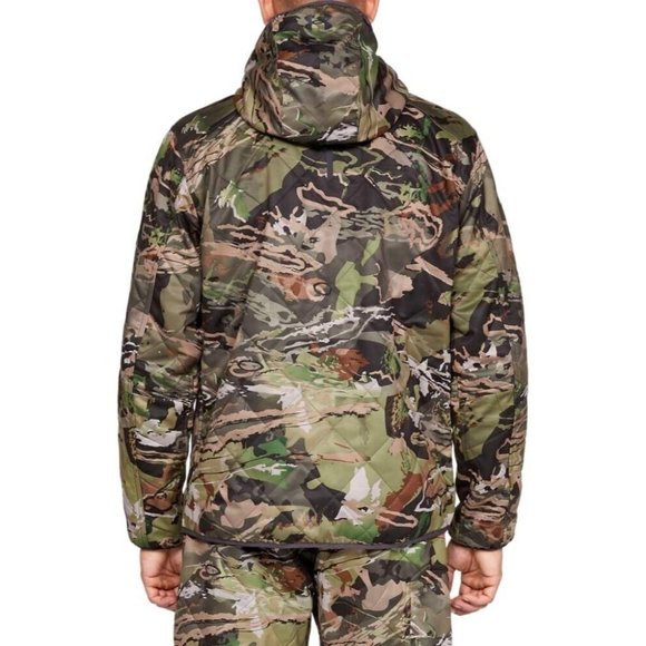 Under Armour Jacket Mens XXL 2XL Brow Tine Hooded Zip Forrest Camo H20 Repellent - Picture 4 of 5